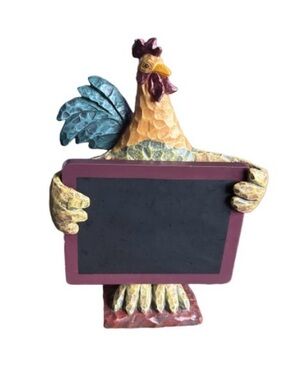 Ganz 12" Tall Country Farm Rooster/Hen/Chicken Kitchen Menu board Chalkboard •